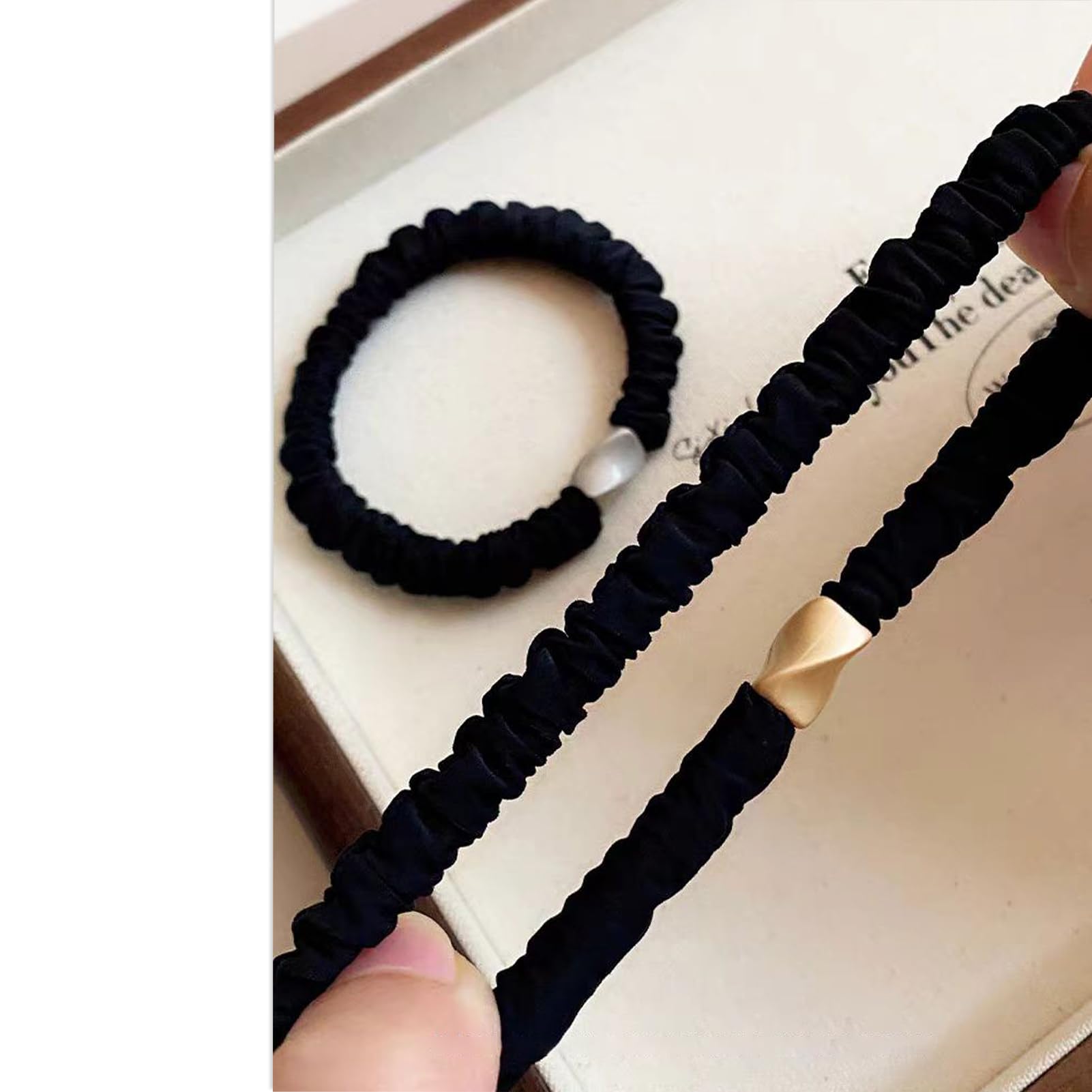 Amazon | Fuyunohi ヘアゴム シュシュ 髪ゴム 髪留め ゴム ブラック 2